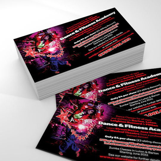 a-stars dance and fitness a6 flyer design
