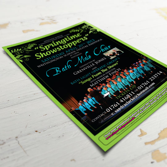 bath male choir leaflet design