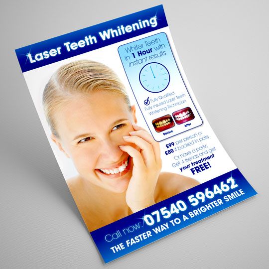 laser teeth whitening leaflets