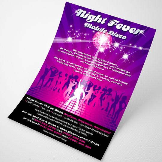 mobile disco leaflets