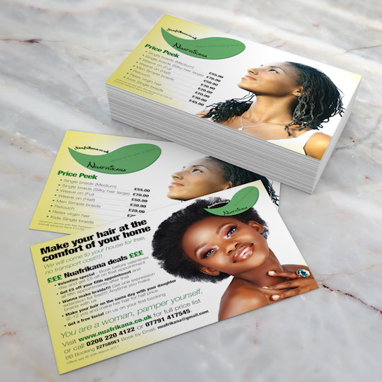 hair braiding flyers