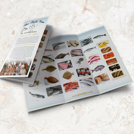 JPL Shellfish trifold A4 leaflets